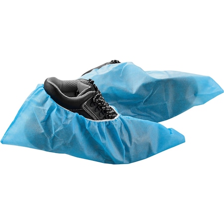 Global Industrial Disposable Shoe Covers, 60% Polypropylene/40% Polyethylene, Blue, , L 708198ABL